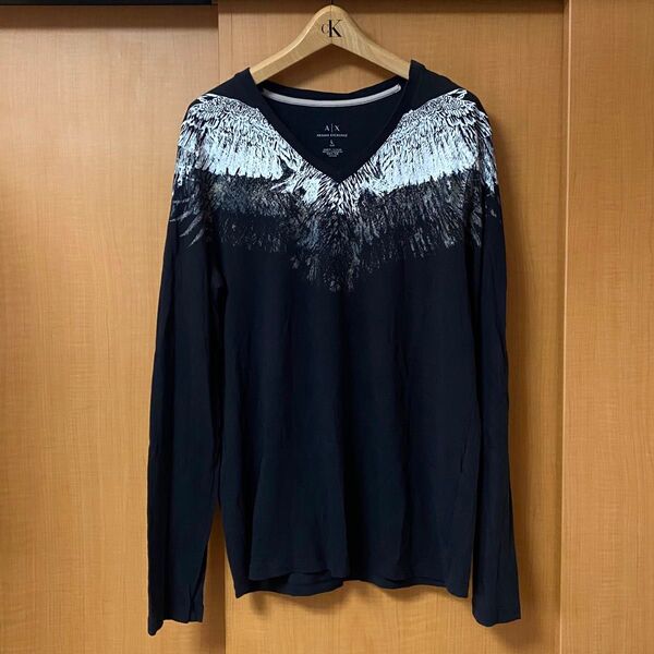 アルマーニエクスチェンジ A/X ARMANI EXCHANGE ロンT ブラック 長袖Tシャツ