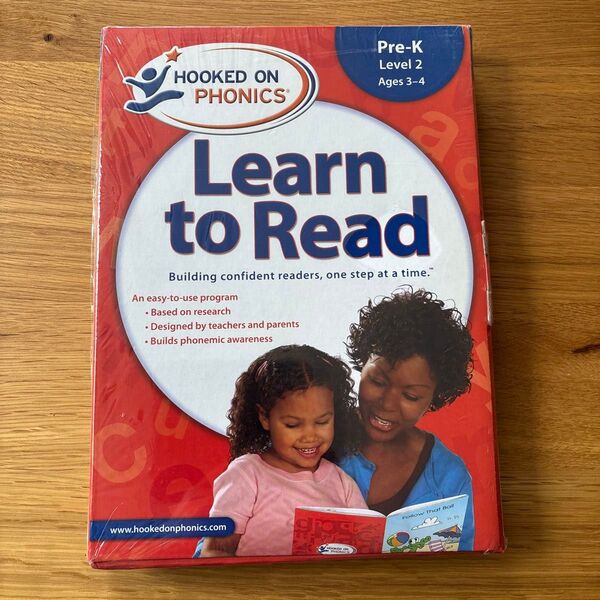 新品 フォニックス Hooked on phonics Level 2 Pre-K Ages 3-4 英単語 英語 絵本 カード