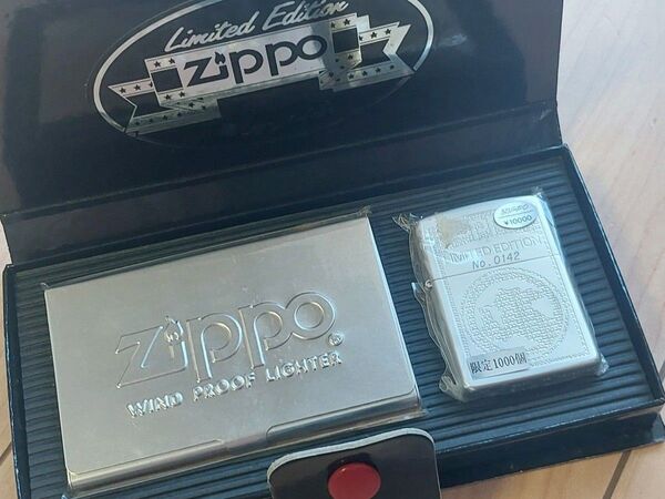 Zippo 1000個限定ライター +名刺入れセット シリアルナンバー入り