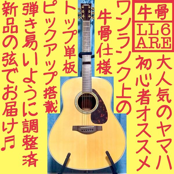 【牛骨】YAMAHA☆ヤマハ!LL6!A.R.E【弾き易く調整☆新品の弦】
