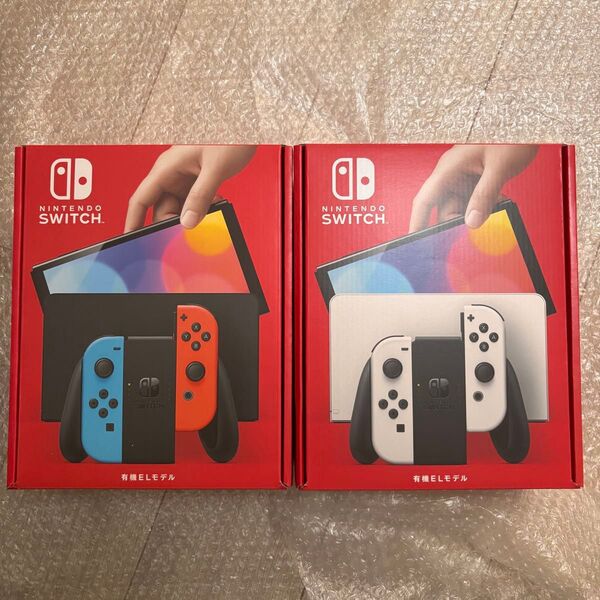 新品 Nintendo Switch 有機ELモデル Joy-Con(L)/(R) ホワイト ネオンブルー ネオンレッド 2台