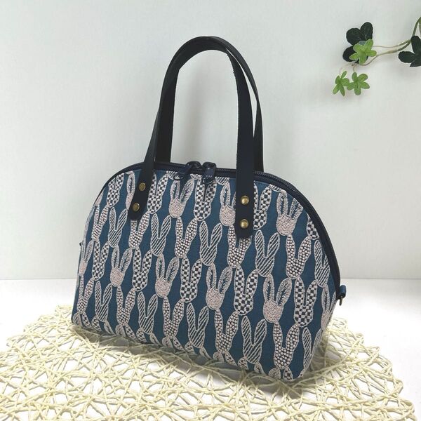 ミナペルホネンシェル型ボストンバッグ ハンドメイド