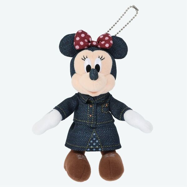 ディズニー デニム ミニー ぬいぐるみバッジ ウエスタンウエア ビッグサンダーマウンテン ぬいば
