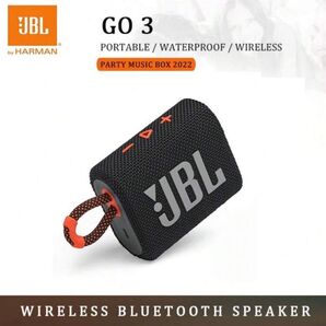 【新品未開封】JBL GO3 Bluetooth ポータブル ウォータープルーフ スピーカー ブラック ジェービーエル