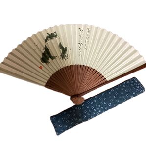 扇子 カエル 水墨画風 和風