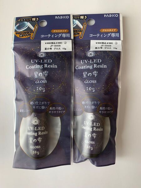 パジコ 星の雫 UV-LEDコーティングレジン グロス 10g2本セット