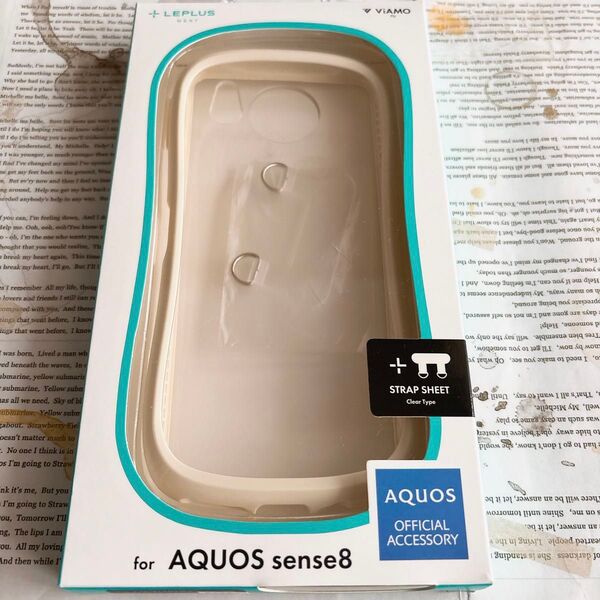 AQUOS sense8 SH-54D/SHG11 耐衝撃 ハイブリッドクリアケース 「ViAMO fly」ミルクホワイト
