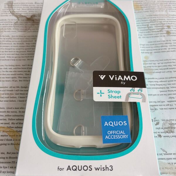 AQUOS wish3 SH-53D 耐衝撃ハイブリッドクリアケース 「ViAMO fly」ミルクホワイト