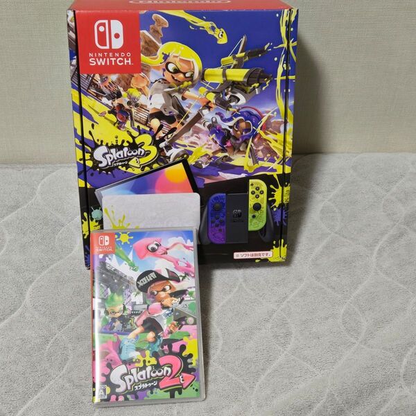 Nintendo Switch スプラトゥーン3エディション microSDカード+ソフトのおまけ付