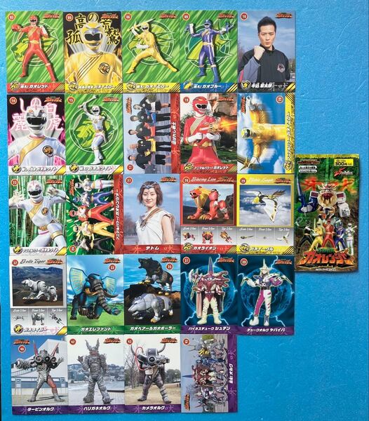百獣戦隊ガオレンジャー トレーディング コレクション カード 24枚 まとめ売り 特撮 戦隊 ヒーロー トレカ 天田 アマダ