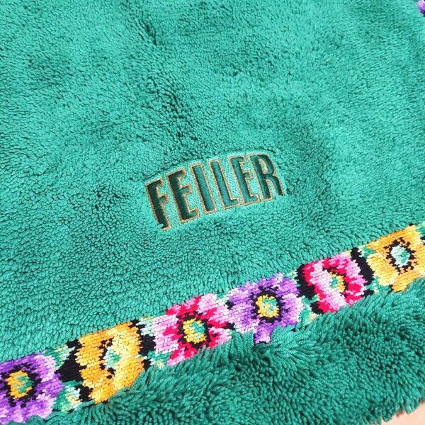 フェイラー FEILER トイレマット 希少デザイン グリーン 中古