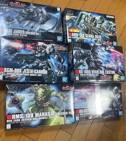 hg バイアラン マラサイ ギラズール ネモ ジェスタキャノン 未組み立て 未組立 hguc ガンプラ ガンダム ユニコーン
