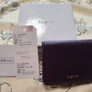 ungrid アングリッド 牛革 ミニ財布 三つ折り 財布