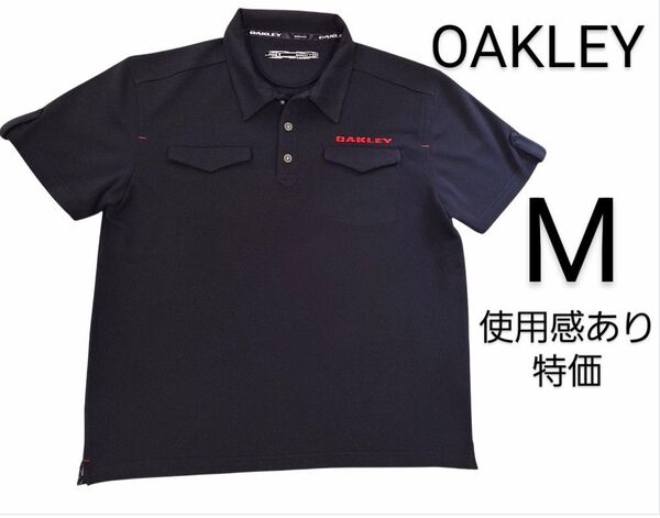 オークリー ゴルフ ウェア メンズ シャツ OAKLEY 黒 M ブラック 半袖ポロシャツ