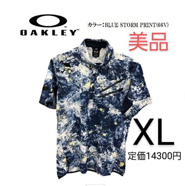 オークリー ゴルフ ウェア メンズ スカル シャツ【OAKLEY】XL 美品