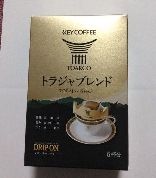 キーコーヒー ドリップ オン トラジャブレンド 8g×5袋入×1個