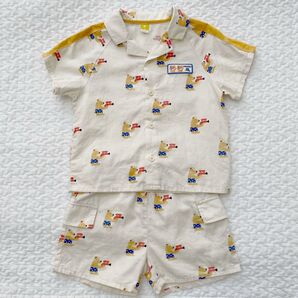 moimoln セットアップ オープンカラーシャツ ショートパンツ 100サイズ