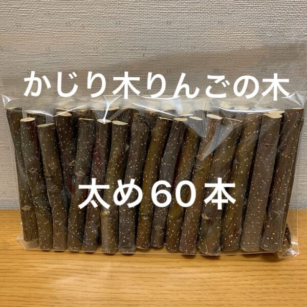 かじり木 りんごの木 太め60本