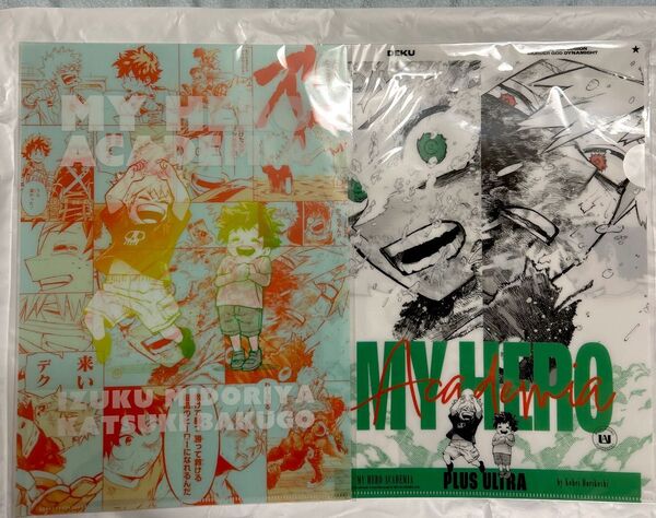 ヒロアカ 僕のヒーローアカデミア クリアファイル 緑谷出久 爆豪勝己 原画展