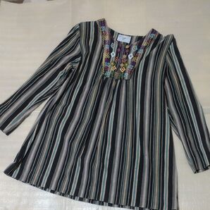 割引未使用に近い※アジアン織りトップス チュニック