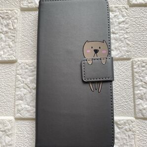 Redmi Note 11 Pro ケース カード収納 全面保護 グレー 猫 手帳型 スタンド機能 ケース スマホ