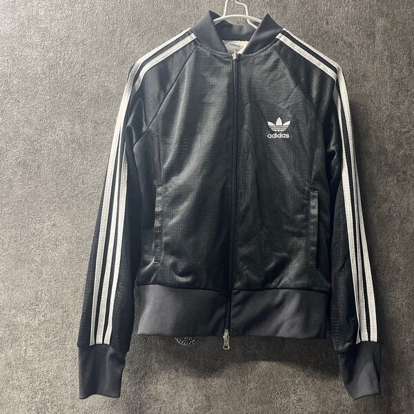 90/L adidas アディダス ナイロンジャケット ブラック ジャージ