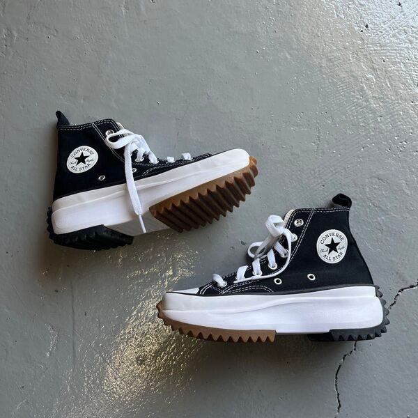 22㎝ 韓国 CONVERSE コンバース ランスターハイク ハイカットスニーカー ブラック