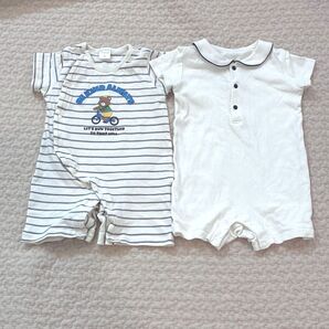 ベビー フタフタ ユニクロ カバーオール 2枚セット 80サイズ