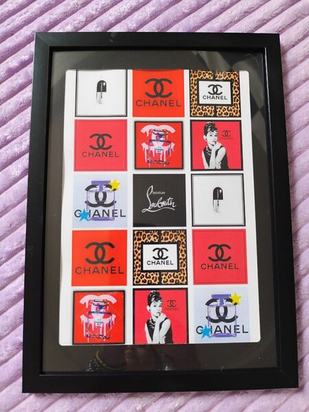 インテリアオマージュポスター シャネル CHANEL 額装アート インテリア ハンドメイド