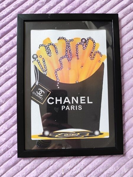 インテリアオマージュポスター CHANEL風 額装アート インテリア 壁掛け