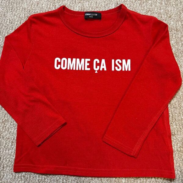 COMME CA ISM コムサイズム 長袖Tシャツ 110A レッド