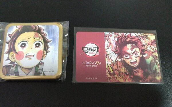 鬼滅の刃 ufotable DINING お楽しみくじ 鬼滅シアター 遊郭編 竈門炭治郎 炭子 缶バッジ ポイントカード