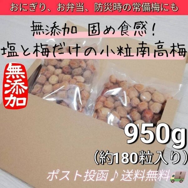 【災害時の非常梅にも】固めの小粒紀州南高梅950g