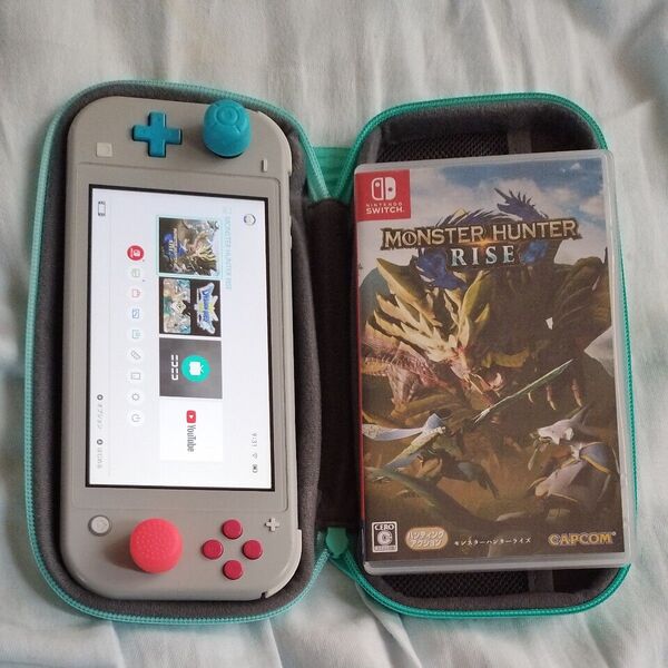 Switch Lite ザシアン ザマゼンタ (本体のみ) & モンハンライズ&どうぶつの森持ち運びポーチ付き