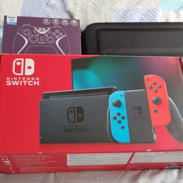 Nintendo Switch Joy-Con (L)ネオンブルー/(R)ネオンレッド 新モデル (美品) & オマケ多数