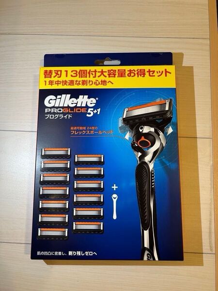 【新品】ジレット プログライド 本体+替刃13個 マニュアル フレックスボール