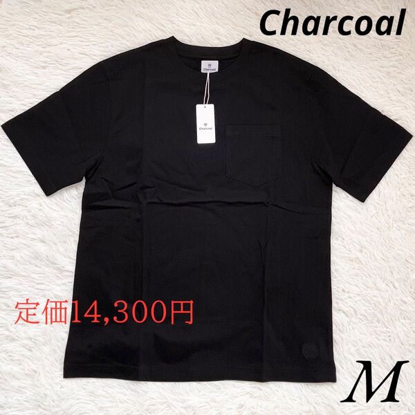 Charcoal チャコール Tシャツ 男女兼用 ブラック コットン M 日本製 メンズ レディース ユニセックス 半袖