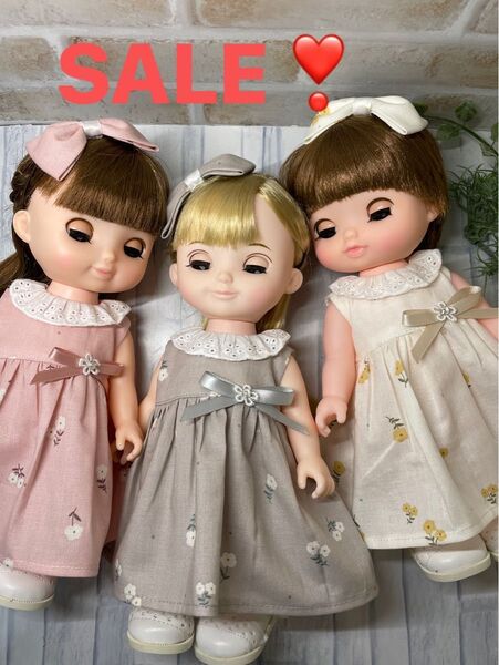 【SALE】ソランちゃん*メルちゃん*花柄ワンピース2点セット427
