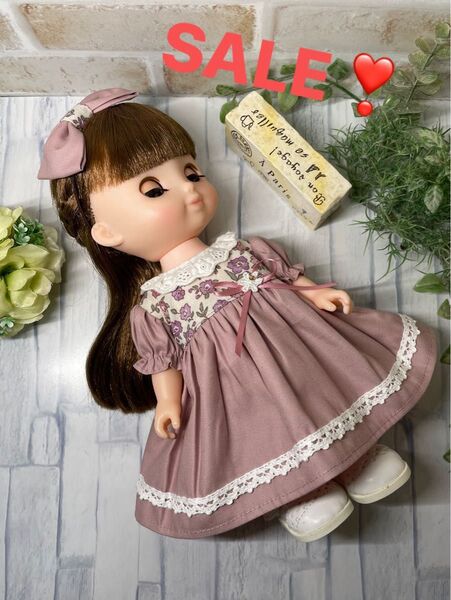 【SALE】ソランちゃん*メルちゃん*花柄ドッキングワンピース2点セット430