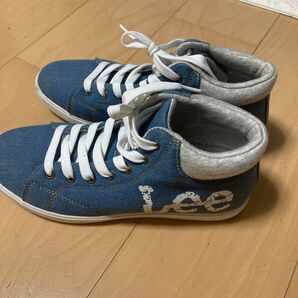Lee デニム ハイカットスニーカー ブルー 24センチ〜25センチ