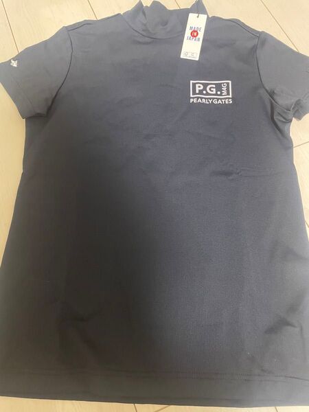 PEARLY GATES パーリーゲイツ ハイネック 半袖Tシャツ ネイビー系 ゴルフウェア レディース