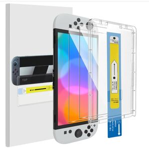 For Switch 2 ガラスフィルム ガイド枠付き 【2枚入り】