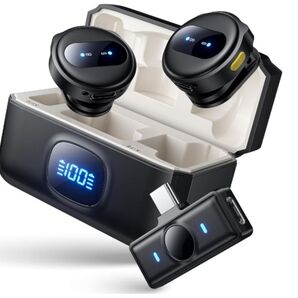 ピンマイクワイヤレスiPhone/iPad/Android/PC対応充電ケース付