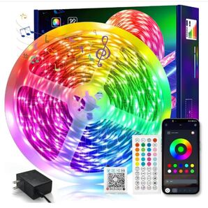 LEDテープライト10MRGB1600万色アプリ+リモコン版音楽連動タイマ—機能