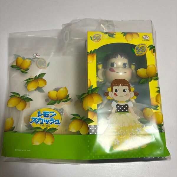 新品未使用 ペコちゃん人形&透明バッグ