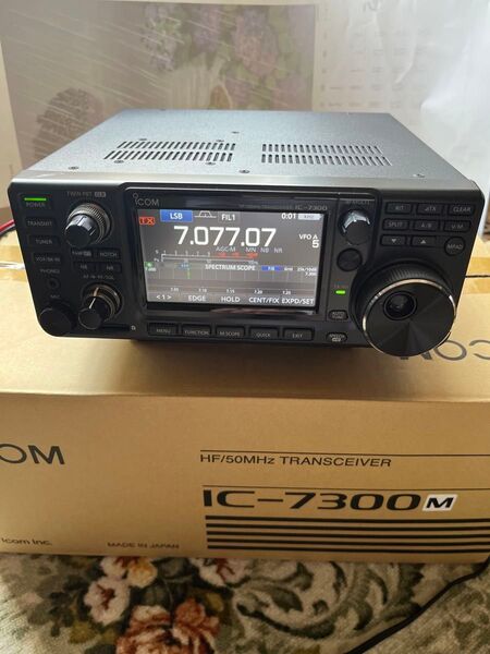 IC-7300M 50W 液晶保護シート貼付済 キャリングハンドル付 静音ファン