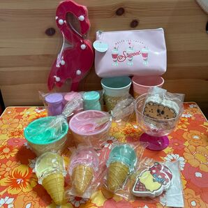 パステルカラー 雑貨 フラミンゴ アイスクリーム スイマー
