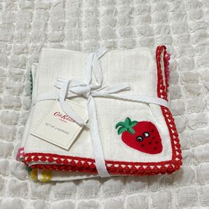 Cath Kidston キャスキッドソン フルーツ刺繍ナプキン4枚セット スイーテストシング