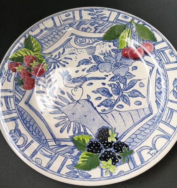 ジアン オワゾブルー ディナープレート GIEN 美品