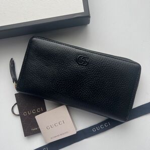 262 美品 GUCCI グッチ マーモント 長財布 ラウンドファスナー